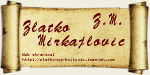 Zlatko Mirkajlović vizit kartica